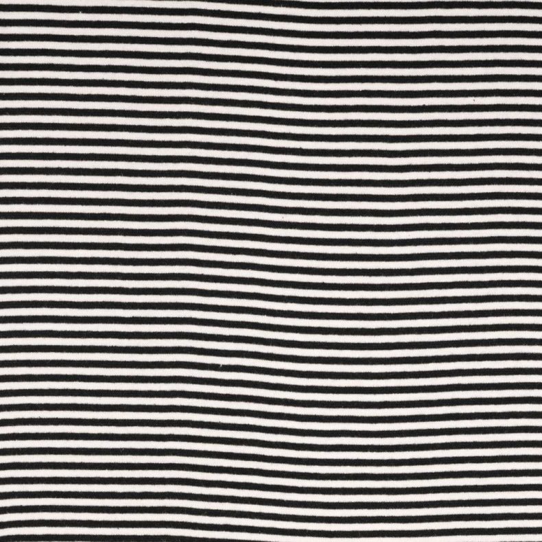 Rib Stribet // Hvid &amp; sort 