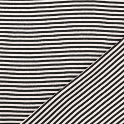 Rib Stribet // Hvid &amp; sort 