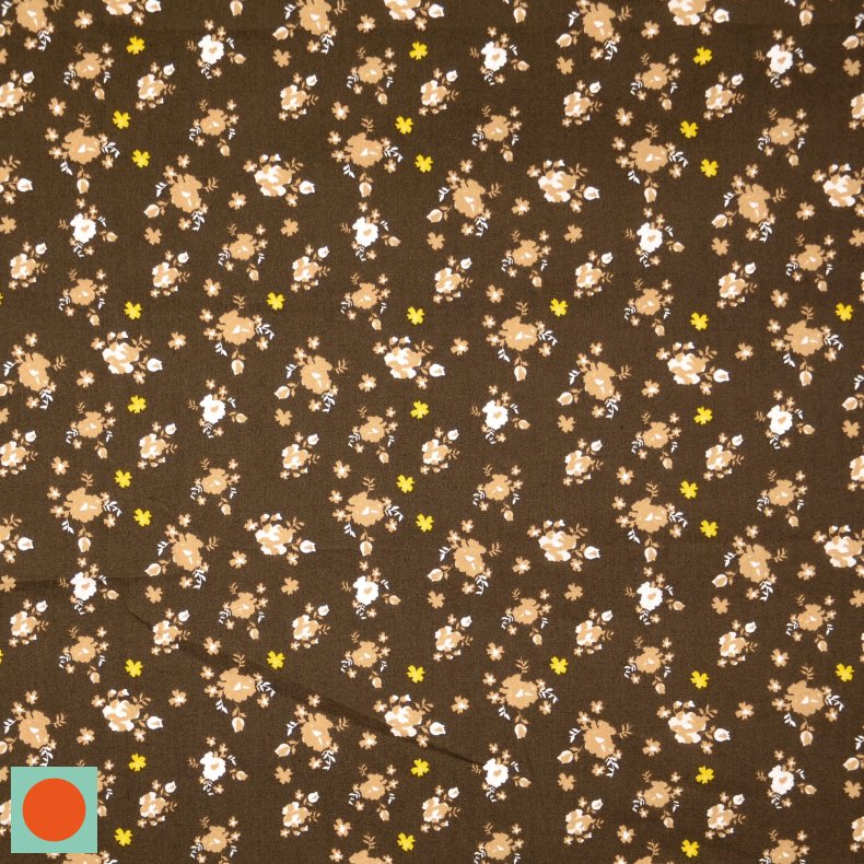 Retro Braun Blomme