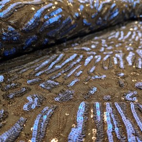 Paliettstof 249,- Bl sort leopard