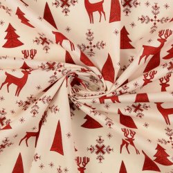 Batist Bomuld 119,- Jul rensdyr Juletr