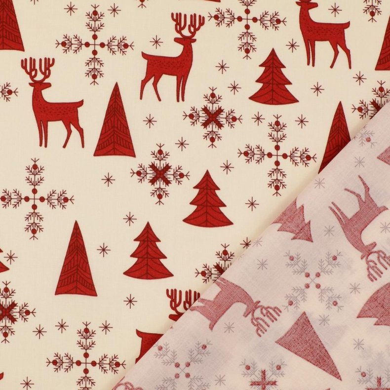 Batist Bomuld 119,- Jul rensdyr Juletr�