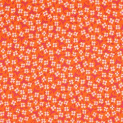 Vvet viskose // Orange sm blomst