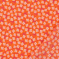 Vvet viskose // Orange sm blomst