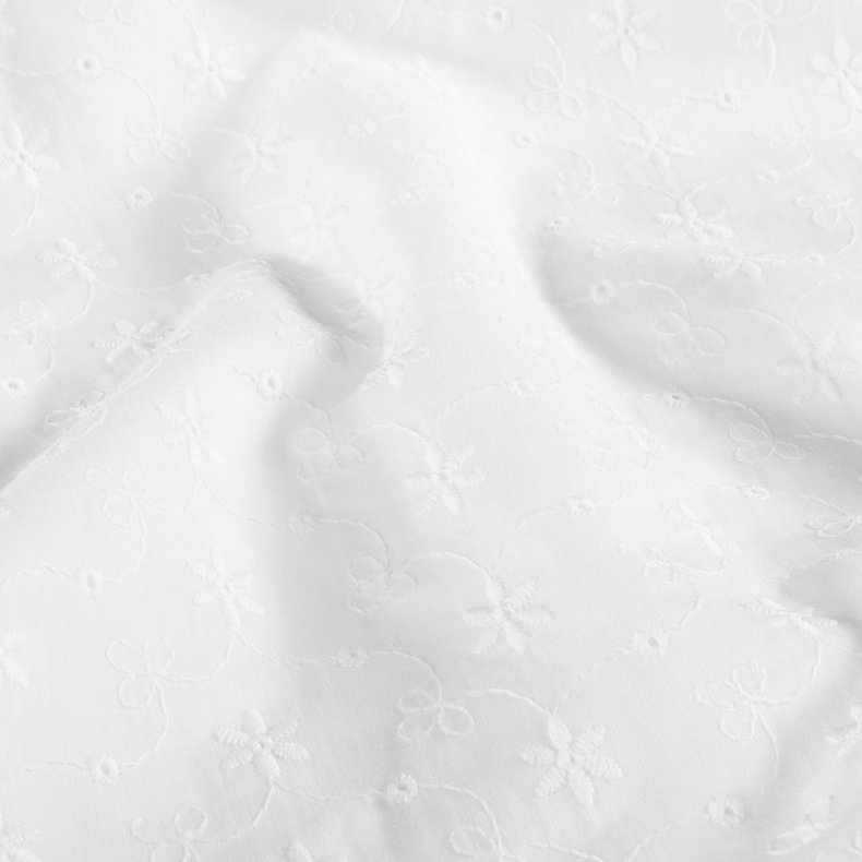 Broderi Anglaise // korn blomst Hvid