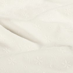 Broderi Anglaise // Korn blomst r� Hvid