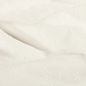 Broderi Anglaise // Korn blomst r� Hvid