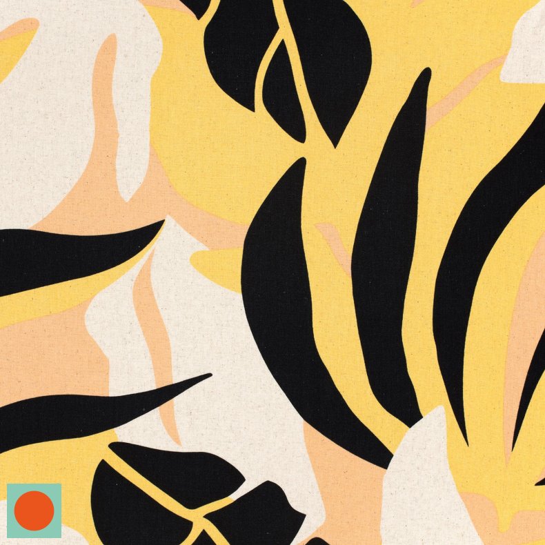 Abstract Yellow ( Ved kb af hele meter.: 80,- )
