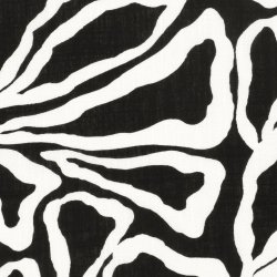 Slub Flowers Black ( Ved kb af hele meter.: 80,- )