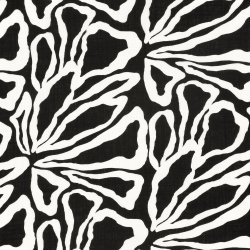 Slub Flowers Black ( Ved kb af hele meter.: 80,- )