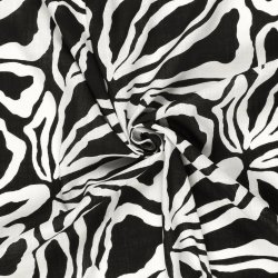 Slub Flowers Black ( Ved kb af hele meter.: 80,- )