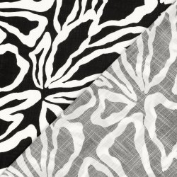 Slub Flowers Black ( Ved kb af hele meter.: 80,- )