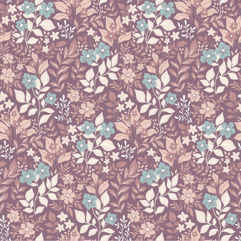 Bomuld Jersey // Purple Garden