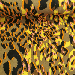 Viskose Jersey 149,- Leopard khaki gul