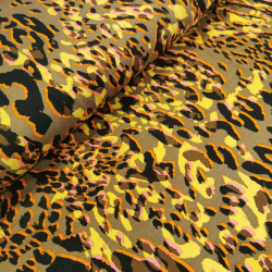 Viskose Jersey 149,- Leopard khaki gul
