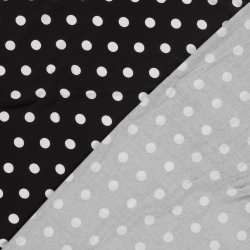 Viskose Jersey // Polka Sort bl�