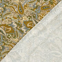 Viskose Jersey // Paisley okker bl�