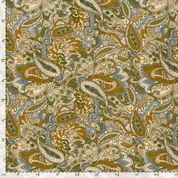 Viskose Jersey // Paisley okker bl�