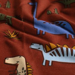 Bomulds Jersey Terry //  Brune bl� Dinoer