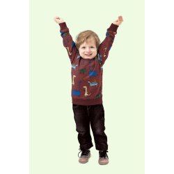 Bomulds Jersey Terry //  Brune bl� Dinoer