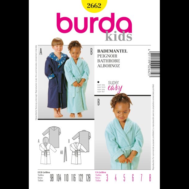 Burda - 2662 - badekbe / morgenkbe
