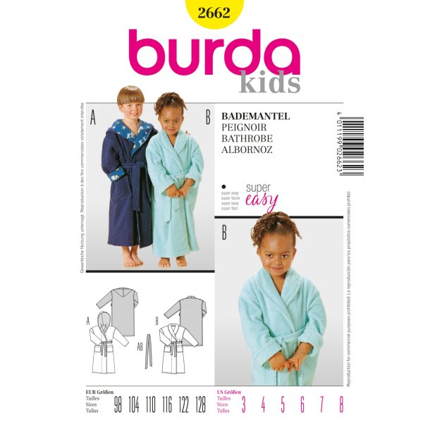 Burda - 2662 - badekbe / morgenkbe