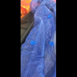 Organza 59,- Kobolt bl blomster