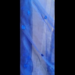 Organza 59,- Kobolt bl blomster