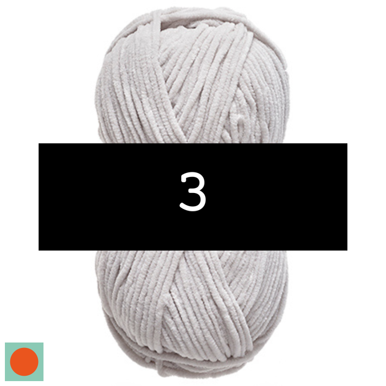 Nr. 3 R Hvid  // Chenille