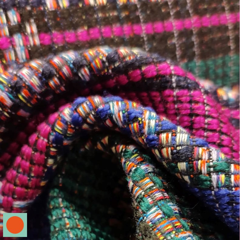 Jacquard Brokade 199,- Lilla Turkis colour sort