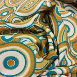 Italiansk modehus 199,- retro karry turkis viskose