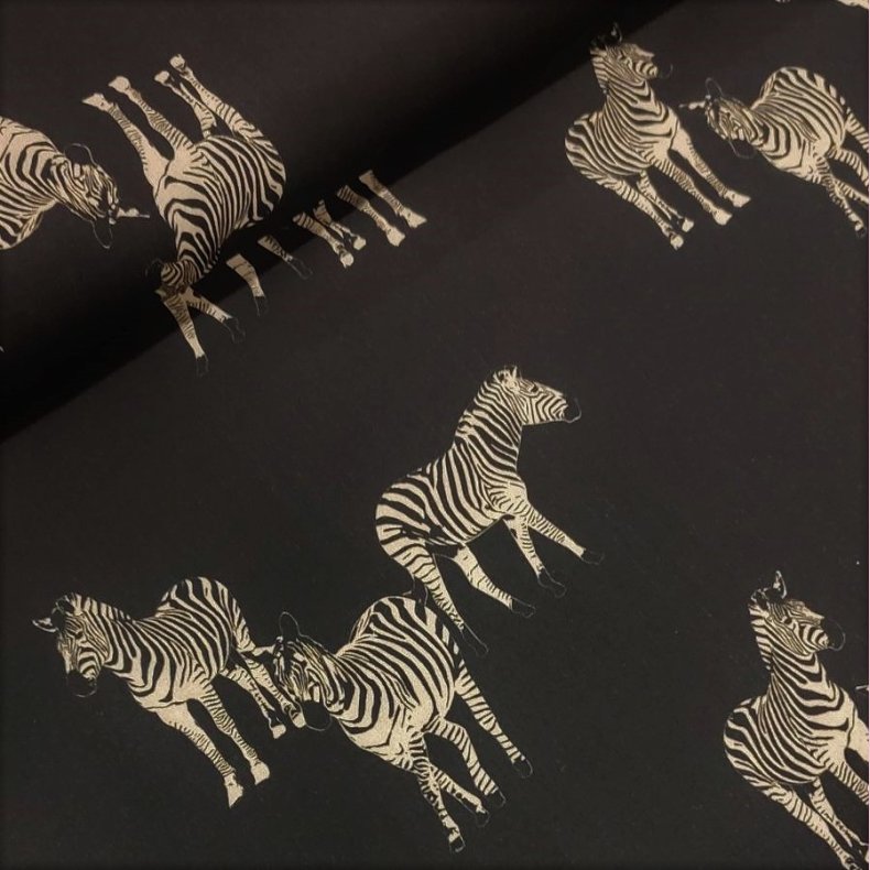 Viskose v�vet // Sort zebra