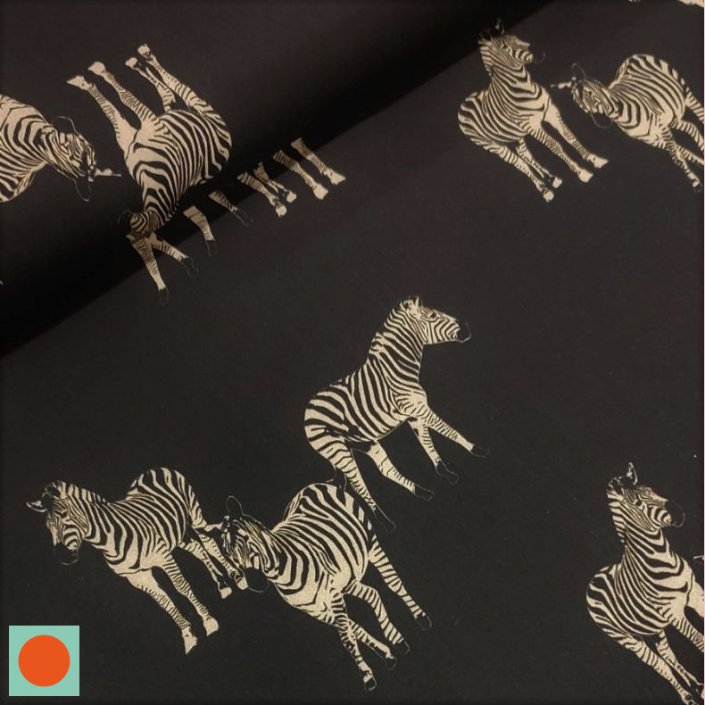 Viskose vvet // Sort zebra