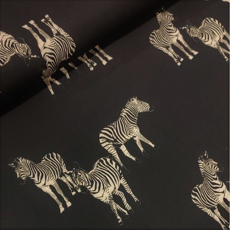 Viskose vvet // Sort zebra