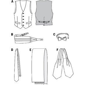 Burda 3403 // Vest accessoires str. 46-60