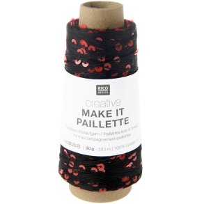 Nr. 7 // Make It Paillette Sort R�d