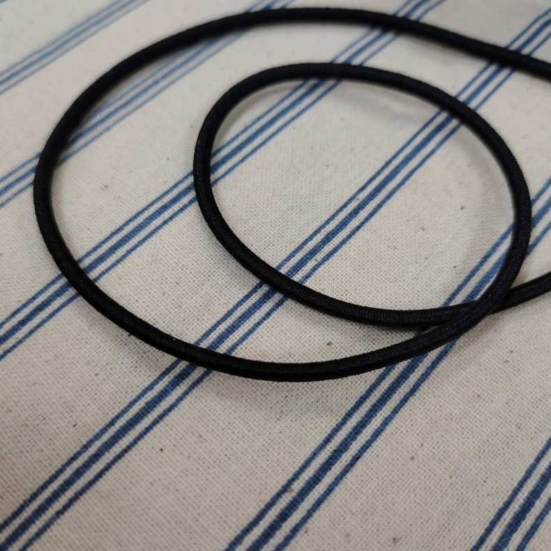 Rundelastik 3mm // Sort