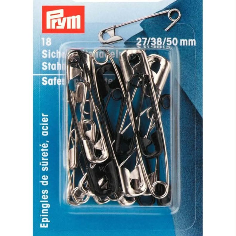 Sikkerhedsn�le // 27 38 50mm S�lv Sort