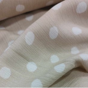 Crepe vvet 119,- Khaki creme prik