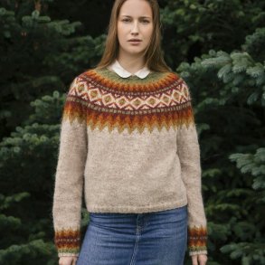 StrikkeOpskrift PDF // Goa Bluse Fjallalopi Str. XS S M L XL XXL XXXL DK