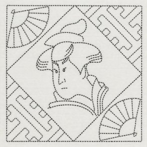 Sashiko Stof // UKIYO KVINDE hvid