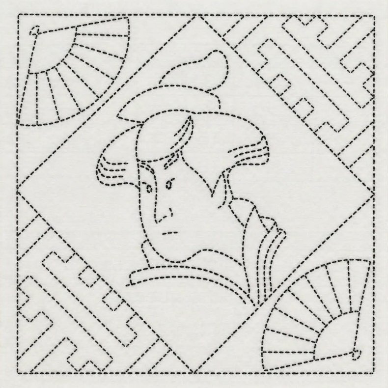 Sashiko Stof // UKIYO KVINDE hvid