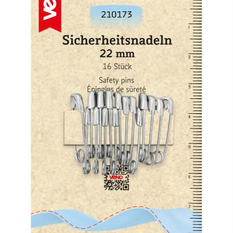 Sikkerhedsn�le // 22mm S�lv