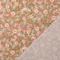 Bomulds poplin // Kathrine Gl. rosa lysegr�n og Creme