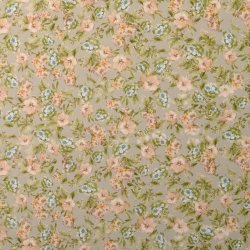 Bomulds poplin // Kathrine gr� lysegr�n og creme
