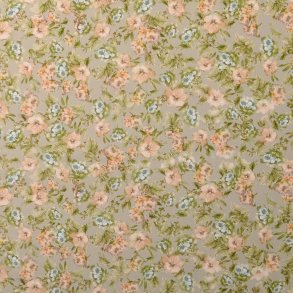 Bomulds poplin // Kathrine gr� lysegr�n og creme