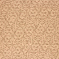 Bomulds L�rred // Sashiko Geometry Natur Bordeaux