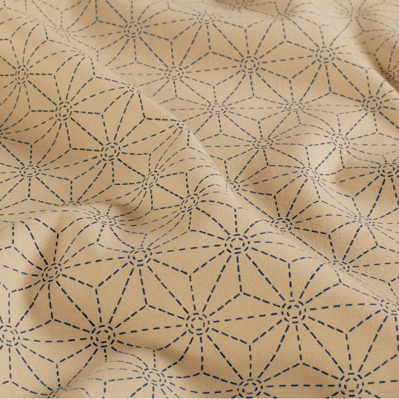 Bomulds L�rred // Sashiko Geometry bl�