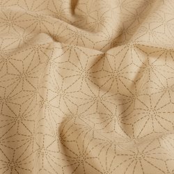 Bomulds L�rred // Sashiko Geometry creme