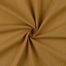 Bomulds poplin // Prik Camel m. creme